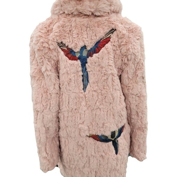 Johnny Was Wren Faux Fur Coat, DUSTY PINK - B44920-8 - Picture 2 of 2